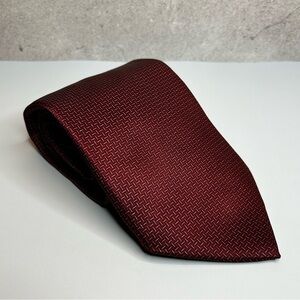 George Machado Zylos Gold Classic Maroon Men's 58” Silk Tie